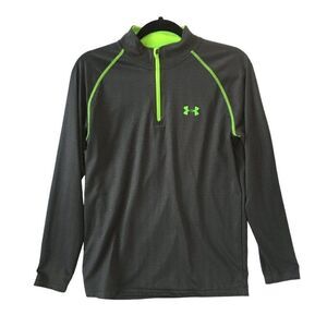 Under Armour Athletic Pullover Mens  1/4 Zip Grey Long Sleeve Size Small